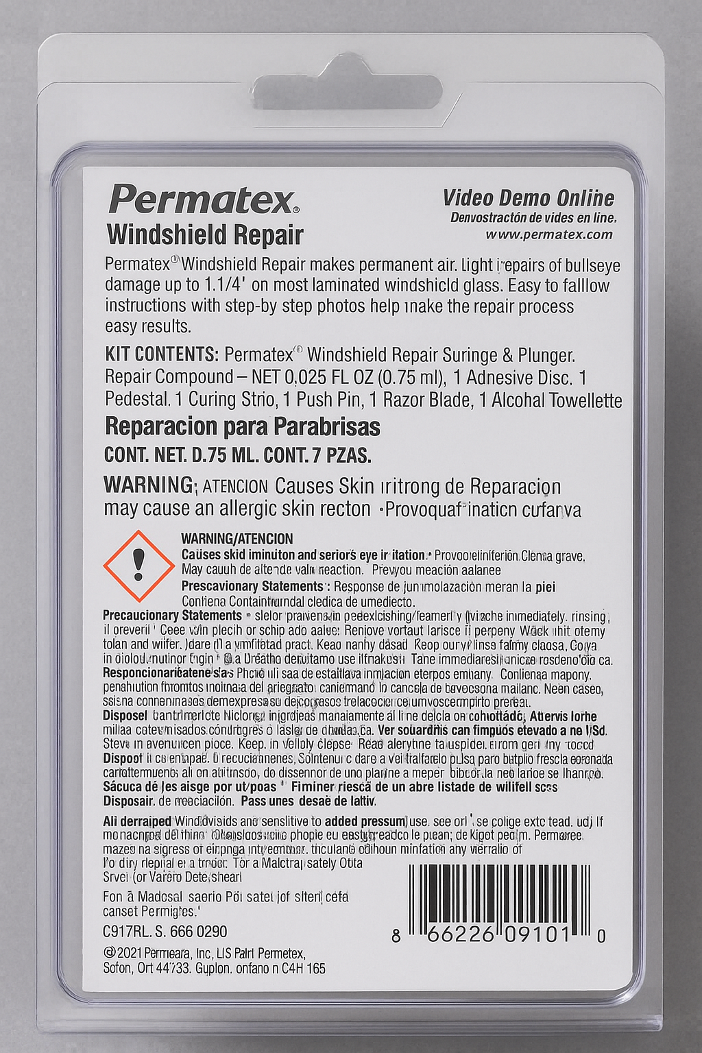 Kit de reparación de parabrisas