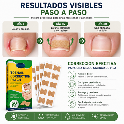 Parches para uñas encarnadas 50 pcs
