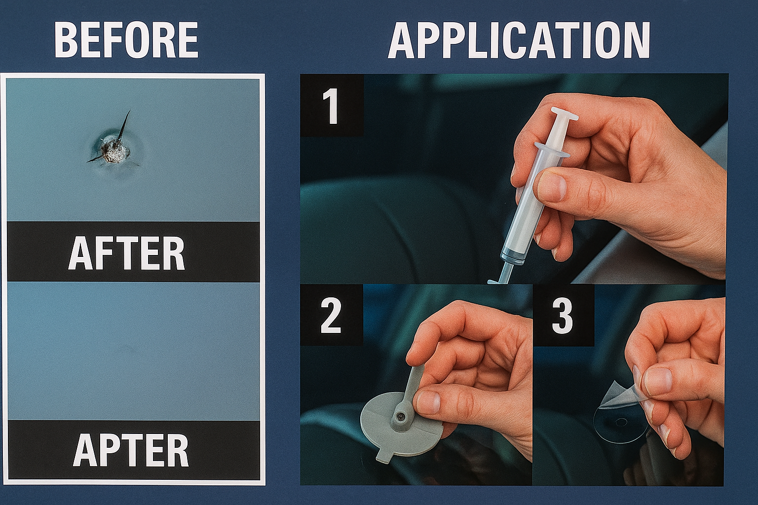 Kit de reparación de parabrisas