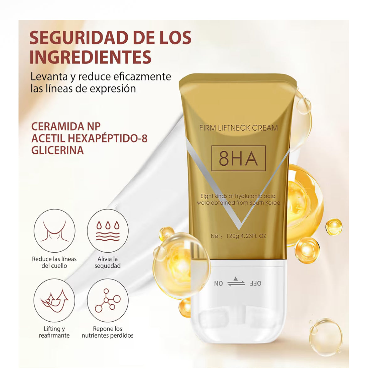 Crema reafirmante de cuello