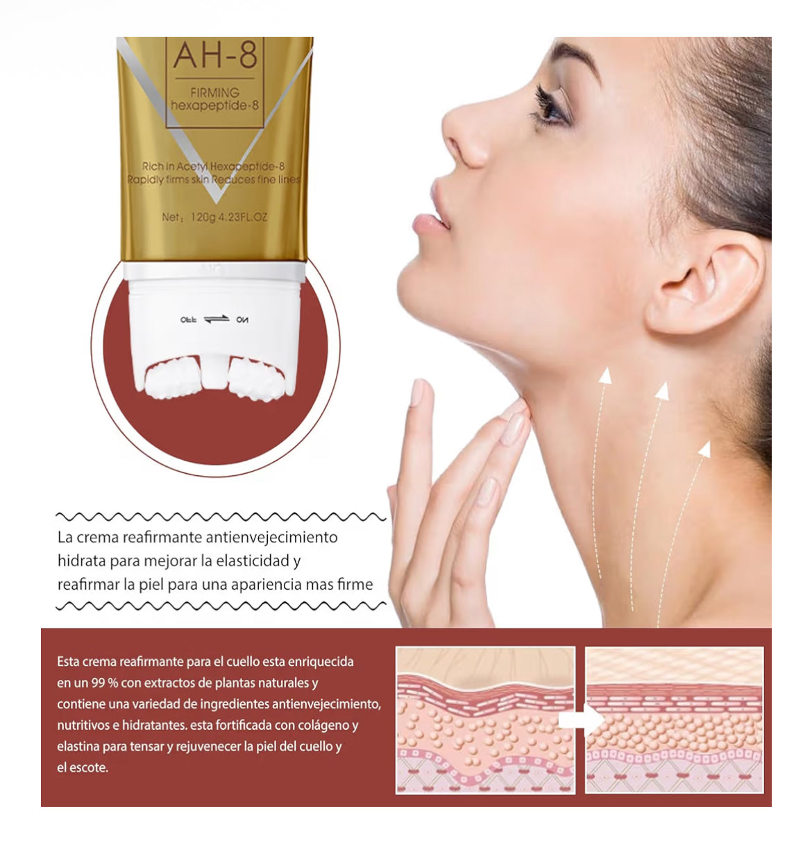 Crema reafirmante de cuello
